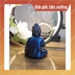 Tượng Phật Mini 8cm đá xanh siêu đẹp decor trang trí, tượng Phật bể cá terarium