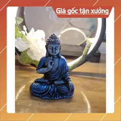 Tượng Phật Mini 8cm đá xanh siêu đẹp decor trang trí, tượng Phật bể cá terarium