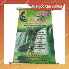TRANH CUỘN M18 40CM X 60CM ĐỪNG LÀM CHA MẸ BUỒN  CÓ ĐẦU TREO GỖ