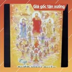 Tặng viết, Vở Chép Tay Chú Đại Bi có in chữ mờ có và hình Bồ Tát Quán Âm cực đẹp