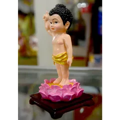 Tượng Đức Phật Đản Sanh vẽ màu cao 13cm HOẢ TỐC