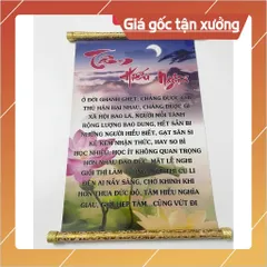 TRANH CUỘN M22 40CM X 60CM TÂM HIẾU NGHĨA ĐẦU TREO GỖ