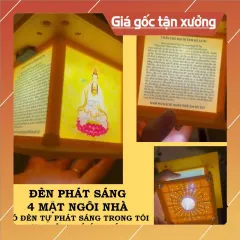 Máy Niệm Phật Năng Lượng Mặt Trời Ngôi Nhà, Có Đèn sáng ban đêm chuyên đọc tụng địa tạng