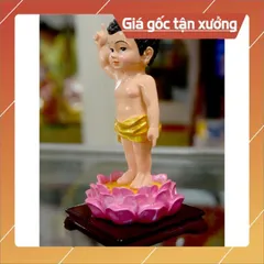 Tượng Đức Phật Đản Sanh vẽ màu cao 13cm có hoả tốc