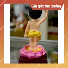 Tượng Đức Phật Đản Sanh vẽ màu cao 13cm có hoả tốc