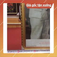Khung ảnh Bác Hồ quàng khăn đỏ CÓ HOẢ TỐC