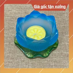 Đế Nến Hoa Sen Lưu Ly Nhiều Màu Đế Lá Sen Xanh Mẫu Mới hoả tốc