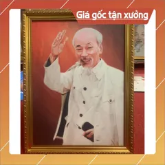 Bác Hồ vẫy tay chào ( khung kèm ảnh) CÓ HOẢ TỐC