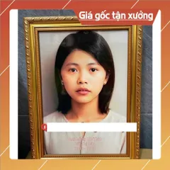 KHUNG + Tranh CÔ 6 ( Võ Thị Sáu )  25CM X 35CM