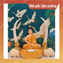 PHẬT  DÂNG ĐÈN CAMPUCHIA 17cm