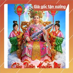 Khung + Tranh CỬU THIÊN HUYỀN NỮ 25CM X 35CM ĐẸP