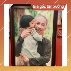 Khung kèm ảnh Bác (loại to đại) CÓ HOẢ TỐC