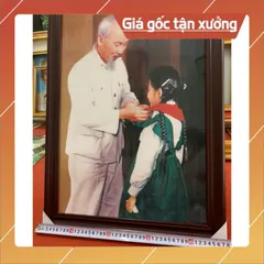 Khung kèm ảnh Bác (loại to đại) CÓ HOẢ TỐC