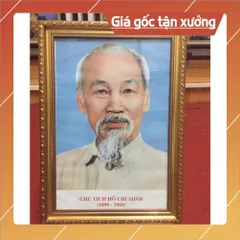 khung kèm ảnh BÁC HỒ CÓ HOẢ TỐC