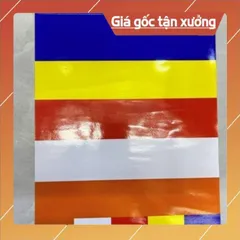 CỜ GIẤY PHẬT GIÁO 1 BỊCH / KHOẢNG 100 TẤM CỠ 20CM X 30CM CÓ HOẢ TỐC