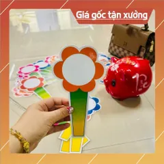 Sét 10, 20, 30...  Thẻ hoa ghi đáp án, số, dấu, chữ cái... 1 mặt - Viết xoá được có hoả tốc