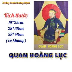 Khung Tranh QUAN HOÀNG LỤC - có khung  có hoả tốc