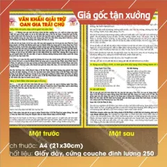 Tổng hợp các Tờ Chú Phật Giáo (chú lăng nghiêm, đại bi, sám hối..) in 2 mặT A4 ÉP PLATICS cao cấp
