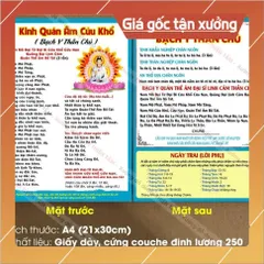 Tổng hợp các Tờ Chú Phật Giáo (chú lăng nghiêm, đại bi, sám hối..) in 2 mặT A4 ÉP PLATICS cao cấp