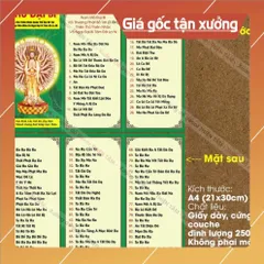 Tổng hợp các Tờ Chú Phật Giáo (chú lăng nghiêm, đại bi, sám hối..) in 2 mặT A4 ÉP PLATICS cao cấp