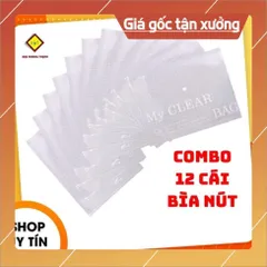 COMBO 1 xấp 12 cái bìa nút kích thước lọt lòng A4 23.4cm x 31.4cm, F4 25.4x35.4cm CAO CẤP