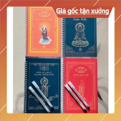 ComBo 4 Vở Chép Chú Đại Bi+ Sám Hối+ Vu Lan+ Dược Sư In Mờ ( Tâm An) + Bút CÓ HOẢ TỐC