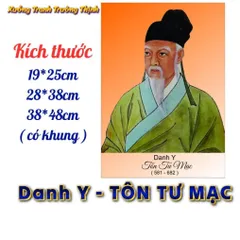 Khung Tranh DANH Y TÔN TƯ MẠC - có khung  có hoả tốc