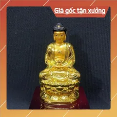 Tượng Đức Phật A Di Đà Cao 11cm Tay Cầm Ngọc  nhiều màu CAO CẤP