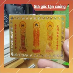 kim bài linh phù tam thế phật HÀNG CAO CẤP, có hoả tốc