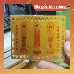 kim bài linh phù tam thế phật HÀNG CAO CẤP, có hoả tốc