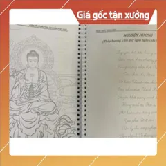 VỞ Chép Kinh CHỮ Mờ Vô Lượng Thọ TRẮNG CAO CẤP A4