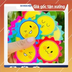Set 100  Hoa Mặt Cười Nhiều Màu – Khen Thưởng Học Sinh, Trang Trí Lớp Học, Biểu Dương Bé Ngoan