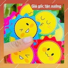 Set 100  Hoa Mặt Cười Nhiều Màu – Khen Thưởng Học Sinh, Trang Trí Lớp Học, Biểu Dương Bé Ngoan