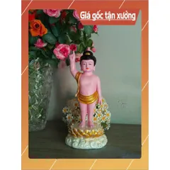 Tôn Tượng Phật Đản Sanh / Sinh cao 30cm composite vẻ màu giá tốt
