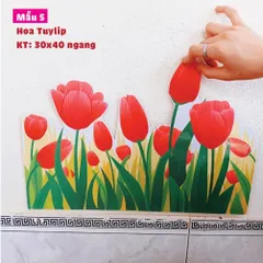 Tờ Hoa trang trí chân bảng lớp học nhiều mẫu size 30x40cm ép plastic (có sẵn băng dính dán tường )