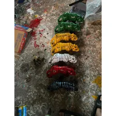 Tôn tượng Cọp thờ bằng đất nung dài 30cm cao 15cm 5 màu