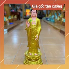 Tượng Tây Phương Tam Thánh Đứng 70cm Nhựa Composite có hoả tốc
