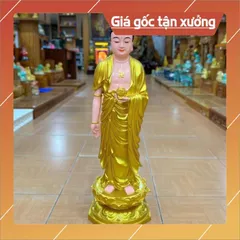 Tượng Tây Phương Tam Thánh Đứng 70cm Nhựa Composite có hoả tốc