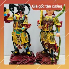 Bộ Tượng Long Thần - Hộ Pháp, Ông Tiêu - Hộ Pháp cao 40cm có hoả tốc