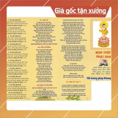 10 Tờ Nghi Thức Lễ Kính Mừng Phật Đản- Khổ A4. A3 Ép 2 Mặt DƯƠNG KHOA SHOP
