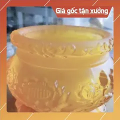LƯ HƯƠNG (BÁT NHANG) THỜ CÚNG ĐÁ LƯU LY VÀNG VÀ TRẮNG CAO CẤP SANG TRỌNG