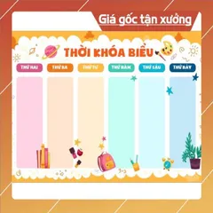 TỜ Thời khoá biểu cute cho bé A4 - A3