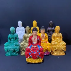 Tượng Đức Phật A Di Đà ngồi tòa cao 18cm composite