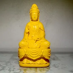Tượng ngài quan thế âm Bồ tát ngồi cao 18cm composite