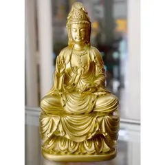 Tượng ngài quan thế âm Bồ tát ngồi cao 18cm composite