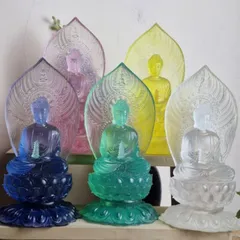 Tượng Dược Sư Lưu Ly Lá Đề 21cm, Bộ 7 Tượng Phật Dược Sư 7 màu, Tượng  Thất Phật Dược Sư 21cm  st110