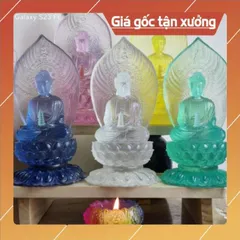 Tượng Thất Phật Dược Sư Lưu Ly Có Hào Quang 23cm CÓ 7 MÀU BÁN LẺ