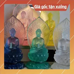 Tượng Thất Phật Dược Sư Lưu Ly Có Hào Quang 23cm CÓ 7 MÀU BÁN LẺ
