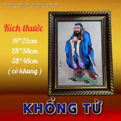 Khung Tranh KHỔNG TỬ - có khung  có hoả tốc