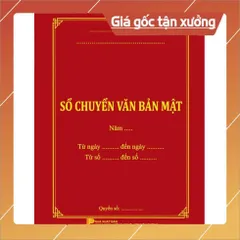 SỔ CHUYỂN VĂN BẢN MẬT có hoả tốc